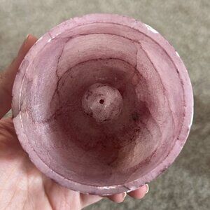 Pink incense holder for incense sticks rose quartz Crystal